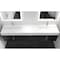 Castello Usa Amazon 84-inch Black Vanity Set with White Top and Chrome Handles CB-MC-84BLK-CHR-2056-WH - alternate 6